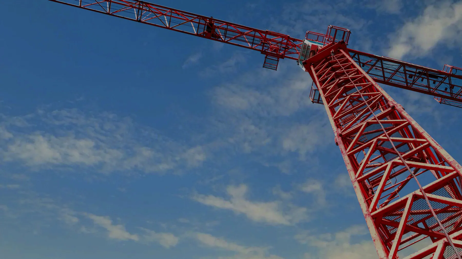 Construction crane against the sky